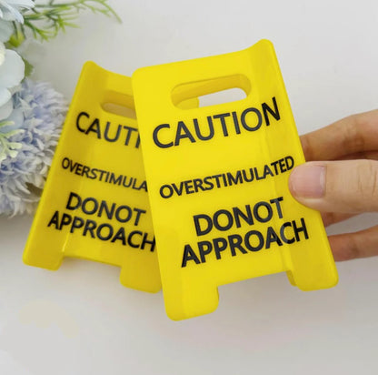 Caution Overstimulated Hair Clip